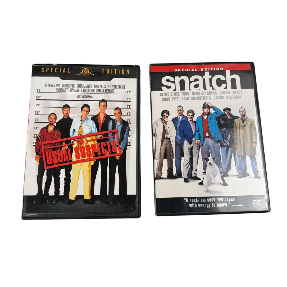 Snatch and The Usual Suspects DVD Bundle Special Edition Crime Thriller Lot G72Q